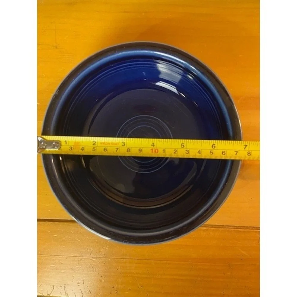 Fiesta HLC Cobalt Blue Cereal Bowl 6.75 Inch Vintage USA Stoneware Dark Blue
